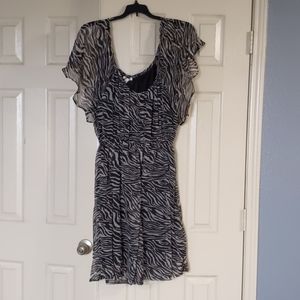 Animal print flowy dress